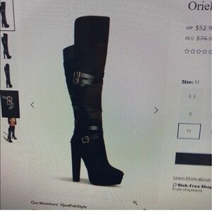 Size 12 high heeled boots